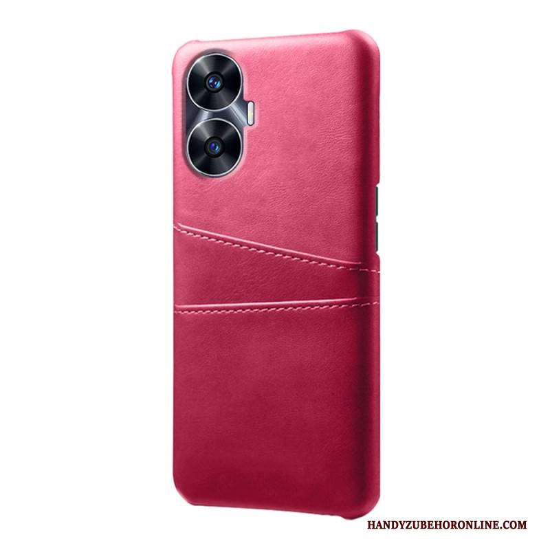 Hülle Realme C55 Doppeltes Kartenetui In Lederoptik