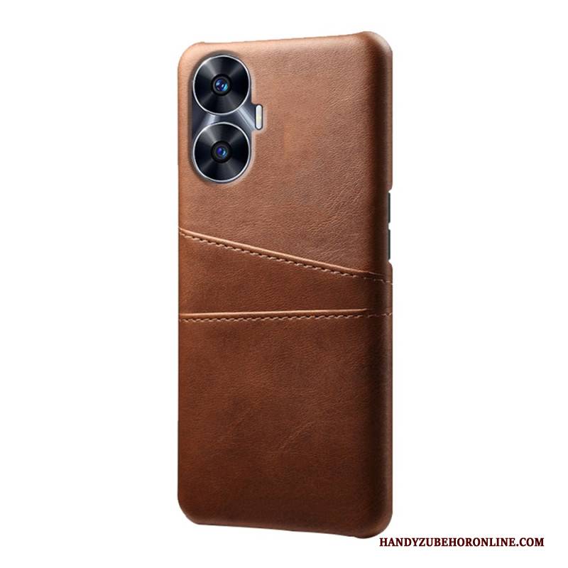 Hülle Realme C55 Doppeltes Kartenetui In Lederoptik