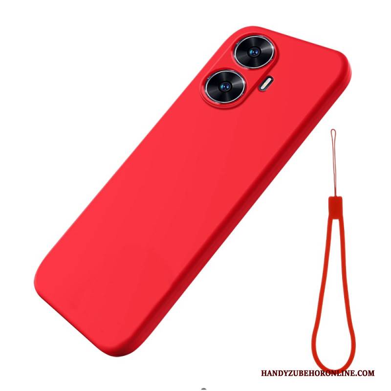 Hülle Realme C55 Flüssigsilikon Mit Band