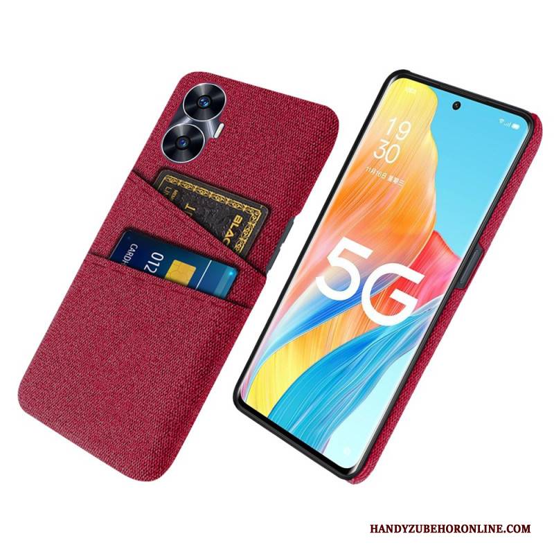 Hülle Realme C55 Handyhülle Kartenhalter Aus Zwei Stoffen