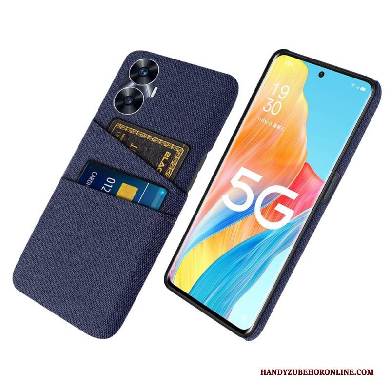 Hülle Realme C55 Handyhülle Kartenhalter Aus Zwei Stoffen