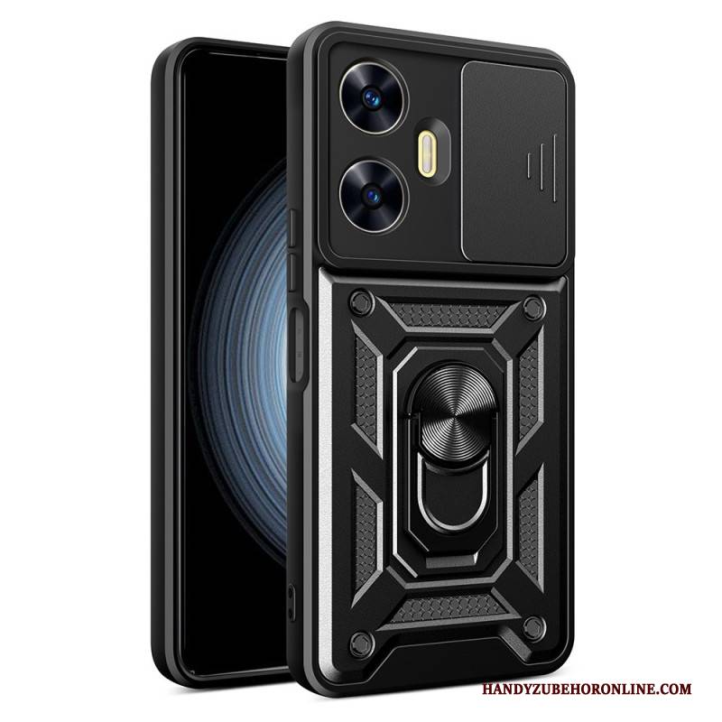 Hülle Realme C55 Handyhülle Ringhalterung Und Verschiebbarer Objektivschutz