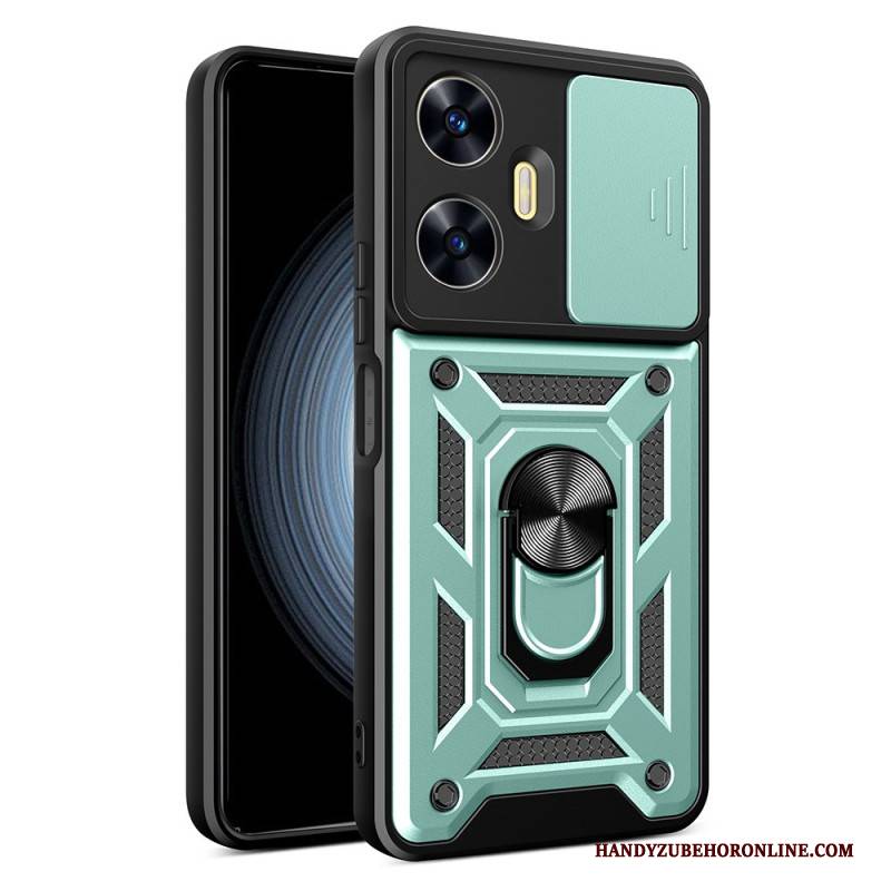 Hülle Realme C55 Handyhülle Ringhalterung Und Verschiebbarer Objektivschutz