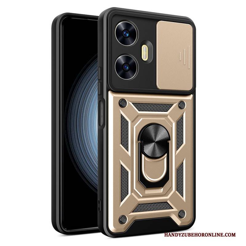 Hülle Realme C55 Handyhülle Ringhalterung Und Verschiebbarer Objektivschutz