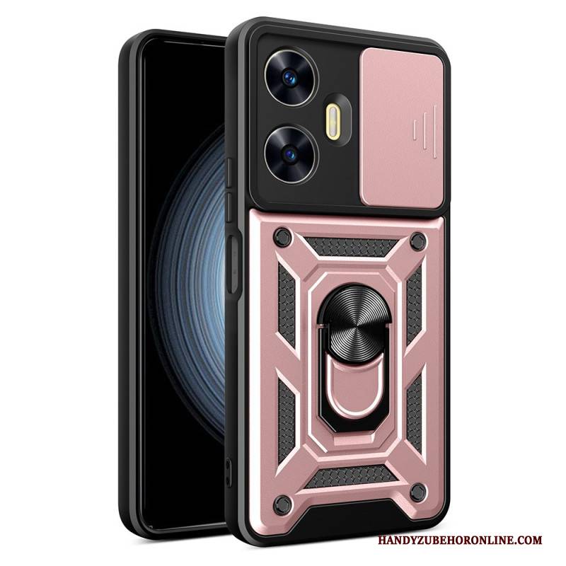 Hülle Realme C55 Handyhülle Ringhalterung Und Verschiebbarer Objektivschutz