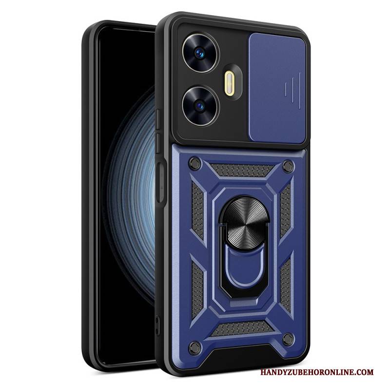 Hülle Realme C55 Handyhülle Ringhalterung Und Verschiebbarer Objektivschutz