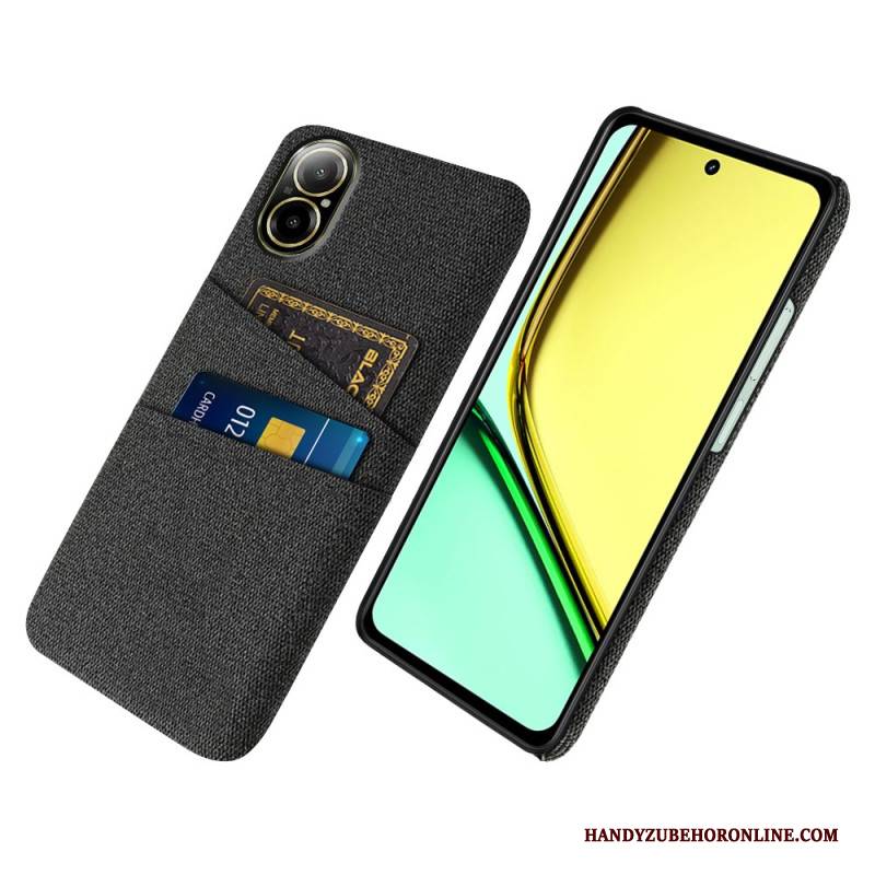Hülle Realme C67 Doppelter Kartenhalter Aus Stoff