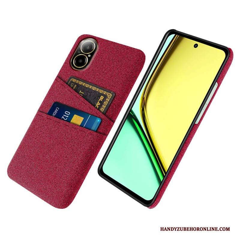 Hülle Realme C67 Doppelter Kartenhalter Aus Stoff