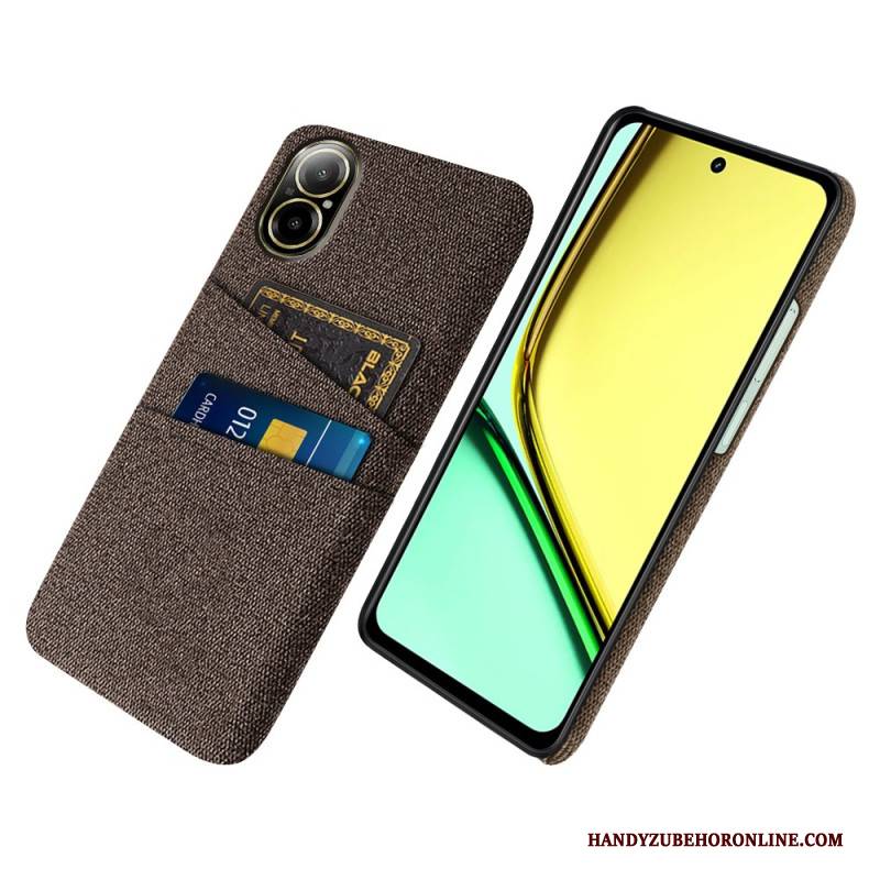 Hülle Realme C67 Doppelter Kartenhalter Aus Stoff