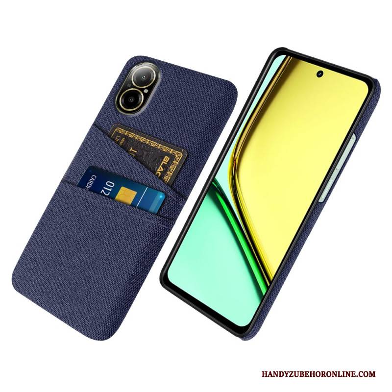 Hülle Realme C67 Doppelter Kartenhalter Aus Stoff