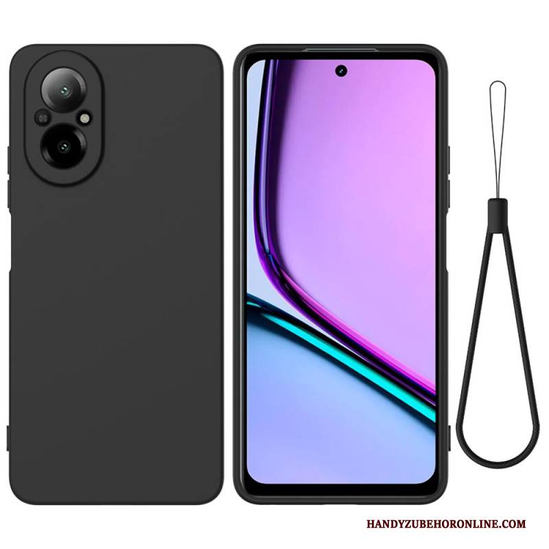 Hülle Realme C67 Handyhülle Flüssigsilikon Mit Riemen