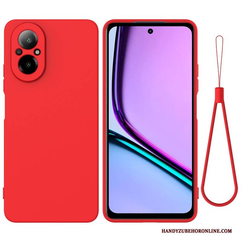 Hülle Realme C67 Handyhülle Flüssigsilikon Mit Riemen