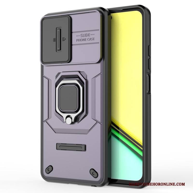 Hülle Realme C67 Ringhalter Und Verschiebbare Objektivabdeckung