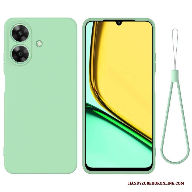 Hülle Realme Note 60 Handyhülle Flüssigsilikon Mit Trageband