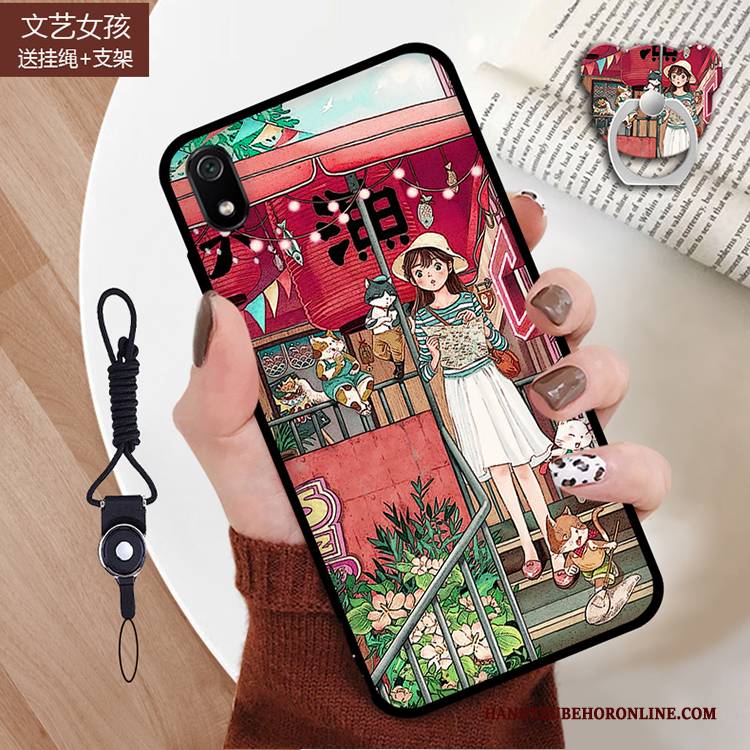 Hülle Redmi 7a Gemalt Anti-sturz Handyhüllen, Case Redmi 7a Mode Rot Neu