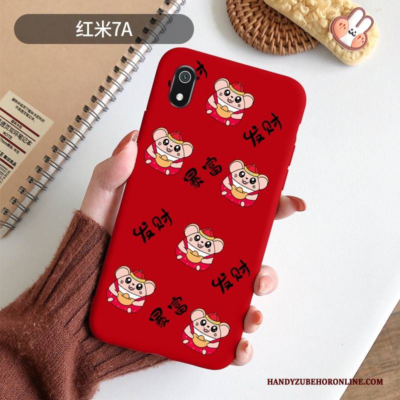 Hülle Redmi 7a Silikon Chinesische Art Persönlichkeit, Case Redmi 7a Karikatur Nette Anti-sturz