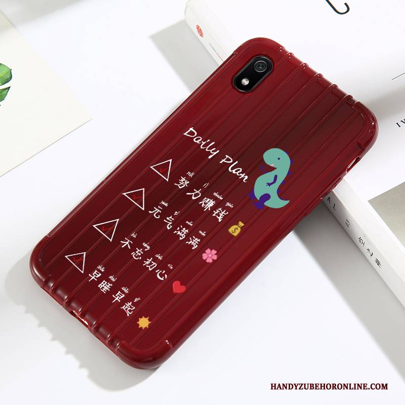 Hülle Redmi 7a Weiche Handyhüllen Rot, Case Redmi 7a Schutz Membran Anti-sturz