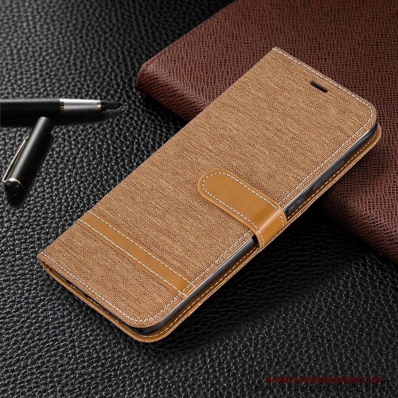 Hülle Redmi 8 Lederhülle Anti-sturz Handyhüllen, Case Redmi 8 Folio Rot Mini