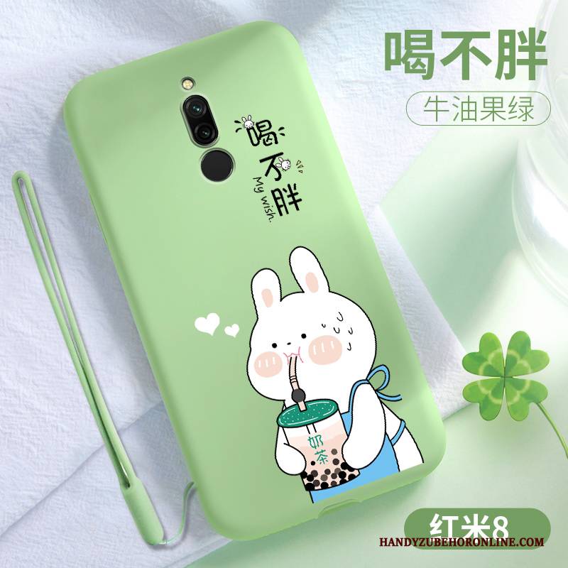 Hülle Redmi 8 Weiche Mini Grün, Case Redmi 8 Taschen Membran Nubuck