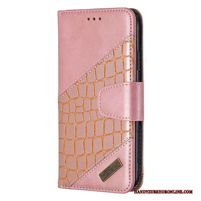 Hülle Redmi 9 Folio Rot Rosa, Case Redmi 9 Taschen Neu Handyhüllen