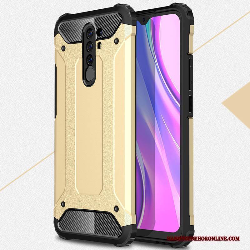 Hülle Redmi 9 Schutz Neu Schwarz, Case Redmi 9 Weiche Rot Schwer