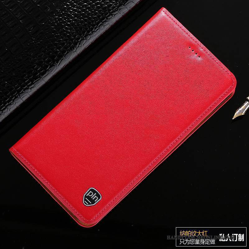 Hülle Redmi Note 4x Leder Handyhüllen Gelb, Case Redmi Note 4x Lederhülle Rot