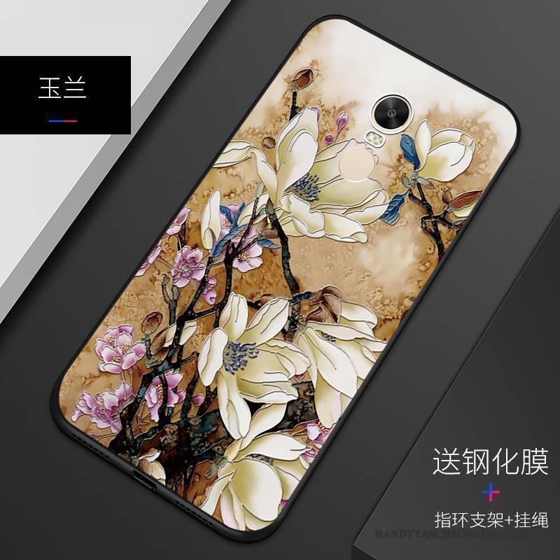 Hülle Redmi Note 4x Silikon Anti-sturz Handyhüllen, Case Redmi Note 4x Prägung Nubuck Rot