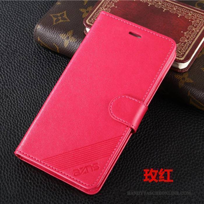 Hülle Redmi Note 4x Weiche Handyhüllen Anti-sturz, Case Redmi Note 4x Folio Rot