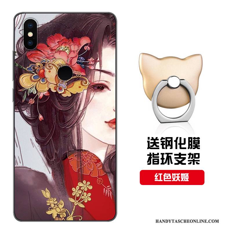 Hülle Redmi Note 5 Pro Silikon Rot Mini, Case Redmi Note 5 Pro Weiche Anti-sturz Angepasst