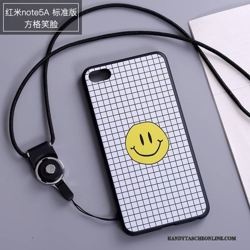 Hülle Redmi Note 5a Schutz Rot Handyhüllen, Case Redmi Note 5a Karikatur Weiß