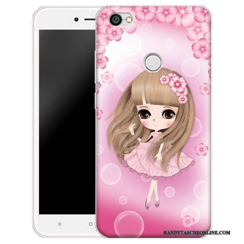 Hülle Redmi Note 5a Silikon Handyhüllen Rot, Case Redmi Note 5a Karikatur Mini Anti-sturz