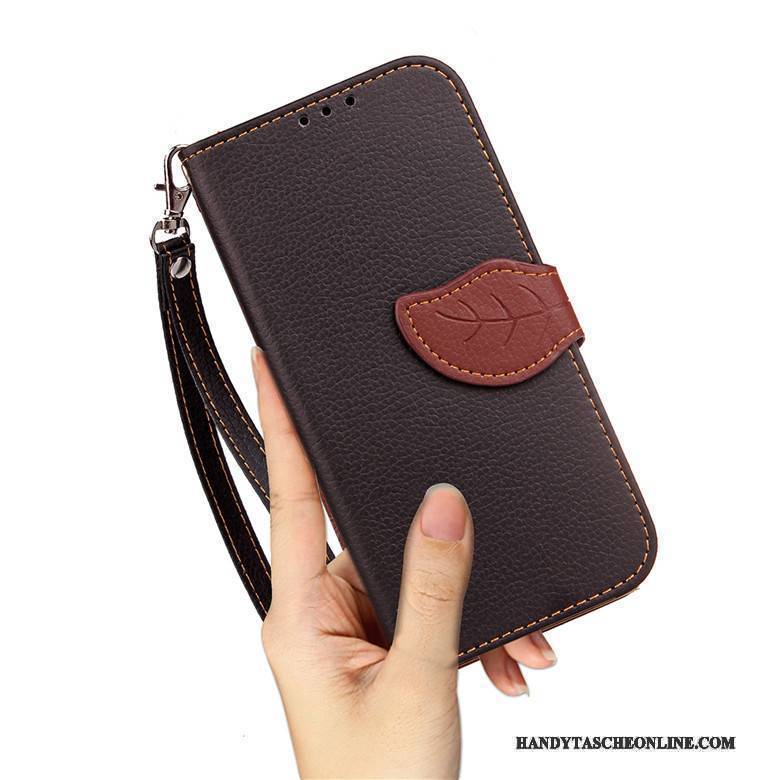 Hülle Redmi Note 5a Taschen Anti-sturz Rot, Case Redmi Note 5a Folio Handyhüllen Mini
