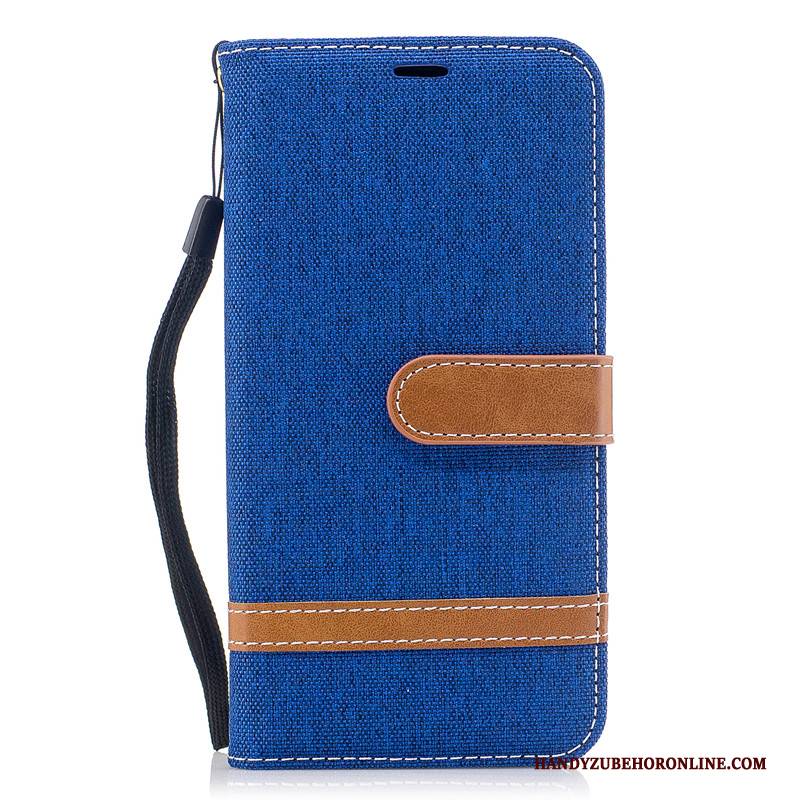 Hülle Redmi Note 6 Pro Geldbörse Mini Handyhüllen, Case Redmi Note 6 Pro Taschen Blau Rot