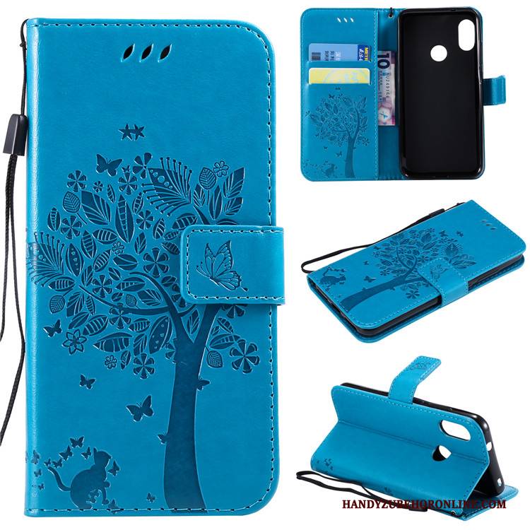 Hülle Redmi Note 6 Pro Lederhülle Rosa Handyhüllen, Case Redmi Note 6 Pro Silikon Mini Anti-sturz