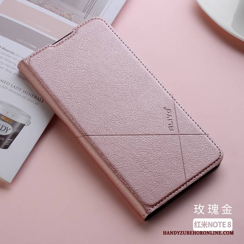 Hülle Redmi Note 8 Pro Silikon Schwarz Handyhüllen, Case Redmi Note 8 Pro Lederhülle Mini Rot