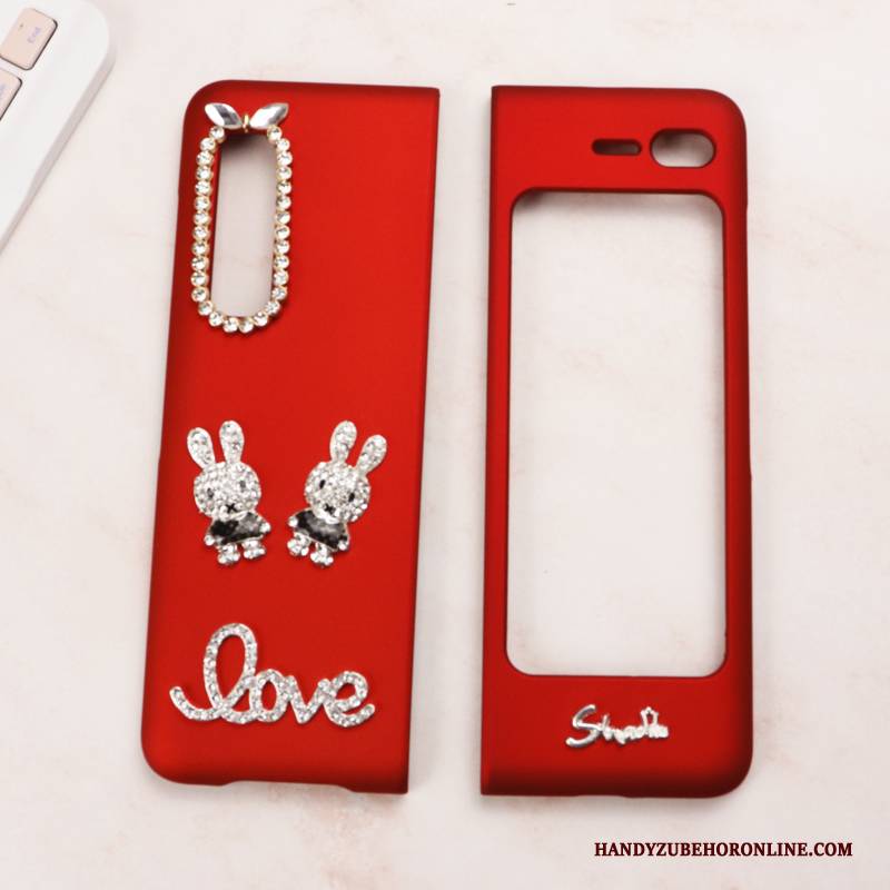 Hülle Samsung Fold Schutz Anti-sturz Handyhüllen, Case Samsung Fold Taschen Netto Rot Falten