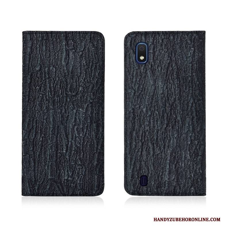 Hülle Samsung Galaxy A10 Taschen Nubuck Grau, Case Samsung Galaxy A10 Lederhülle Anti-sturz Handyhüllen