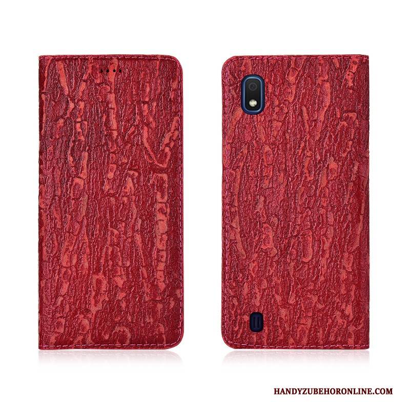 Hülle Samsung Galaxy A10 Taschen Nubuck Grau, Case Samsung Galaxy A10 Lederhülle Anti-sturz Handyhüllen