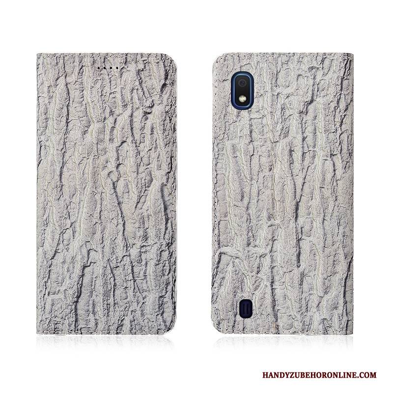 Hülle Samsung Galaxy A10 Taschen Nubuck Grau, Case Samsung Galaxy A10 Lederhülle Anti-sturz Handyhüllen