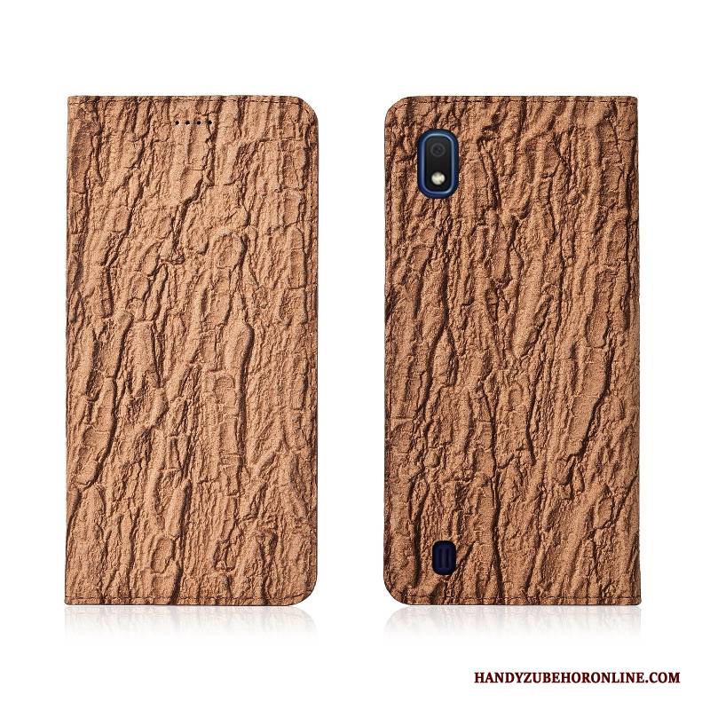 Hülle Samsung Galaxy A10 Taschen Nubuck Grau, Case Samsung Galaxy A10 Lederhülle Anti-sturz Handyhüllen