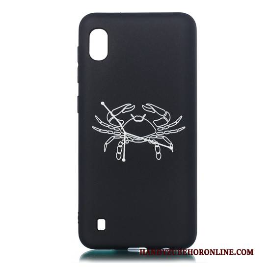 Hülle Samsung Galaxy A10 Weiche Hängende Verzierungen Nubuck, Case Samsung Galaxy A10 Schutz Handyhüllen Schwarz