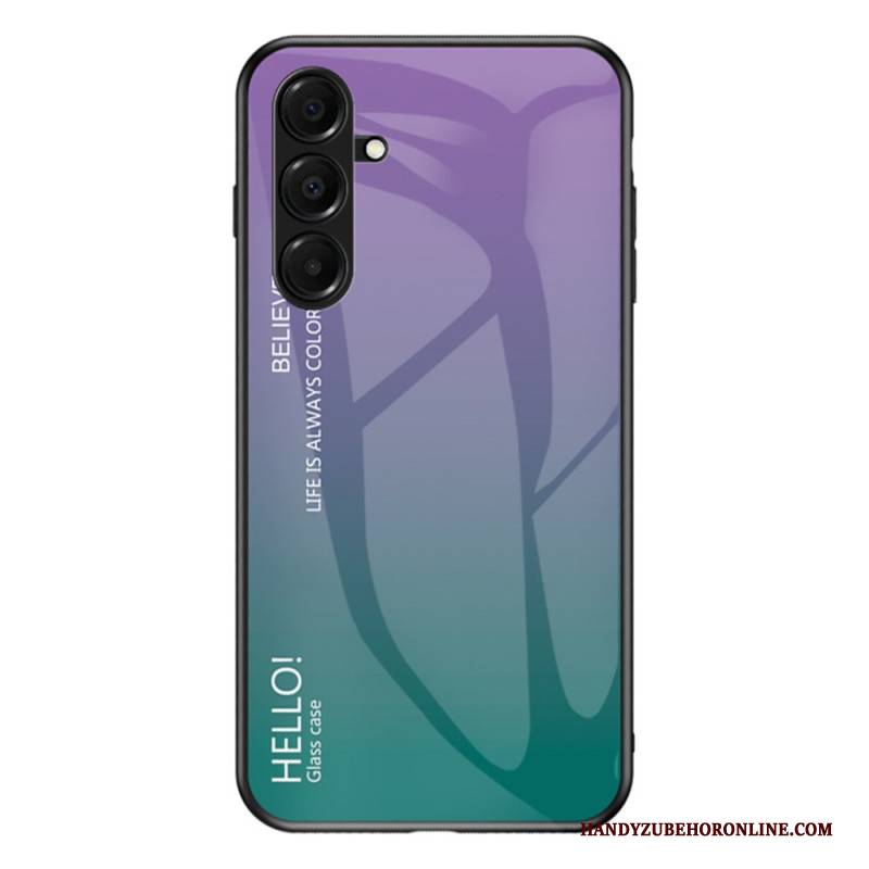 Hülle Samsung Galaxy A17 4g / 5g Handyhülle Gehärtetes Glas Mit Aufdruck „hello“