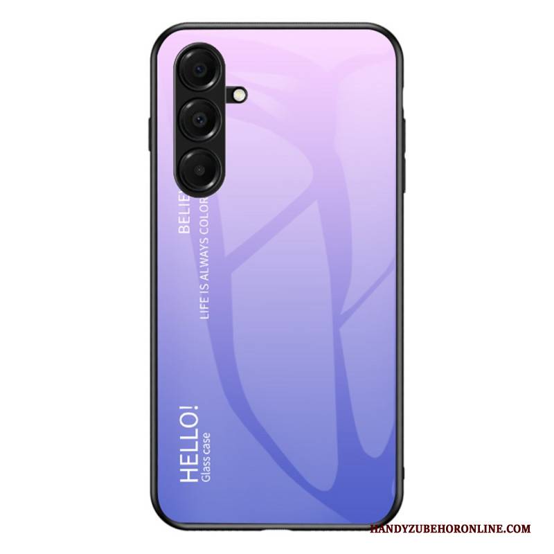 Hülle Samsung Galaxy A17 4g / 5g Handyhülle Gehärtetes Glas Mit Aufdruck „hello“