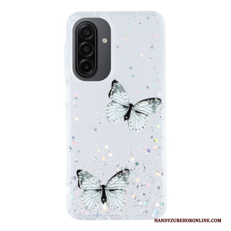 Hülle Samsung Galaxy A17 4g / 5g Handyhülle Glitzernde Schmetterlinge