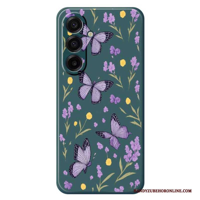 Hülle Samsung Galaxy A17 4g / 5g Lila Schmetterlinge