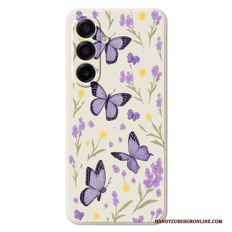 Hülle Samsung Galaxy A17 4g / 5g Lila Schmetterlinge