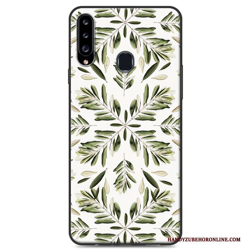 Hülle Samsung Galaxy A20s Gemalt Einfach Blau, Case Samsung Galaxy A20s Schutz Handyhüllen Landschaft