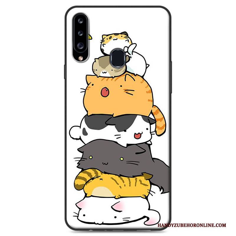 Hülle Samsung Galaxy A20s Gemalt Einfach Blau, Case Samsung Galaxy A20s Schutz Handyhüllen Landschaft