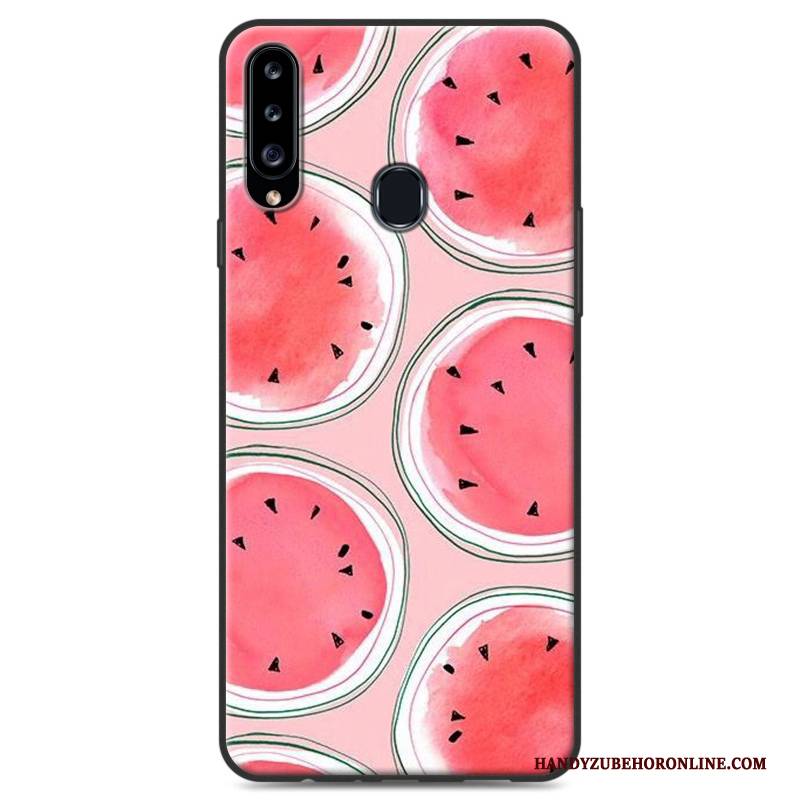 Hülle Samsung Galaxy A20s Gemalt Einfach Blau, Case Samsung Galaxy A20s Schutz Handyhüllen Landschaft