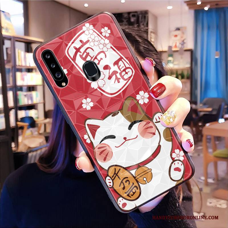 Hülle Samsung Galaxy A20s Taschen Neu Muster, Case Samsung Galaxy A20s Diamantform Rot